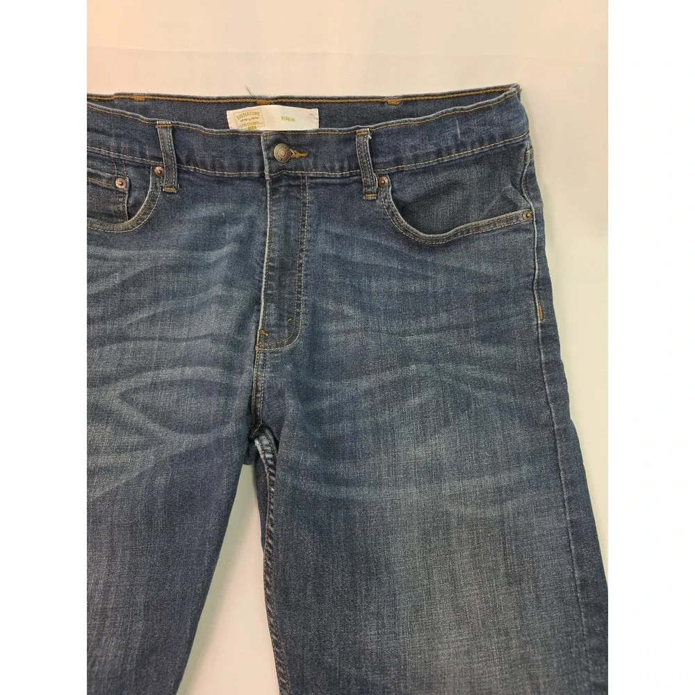 Levi's‎ Signature Gold Men's Regular Fit Flex Denim Blue Jeans 38x30